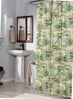 m.style Biscayne Bay Tropical Fabric Shower Curtain