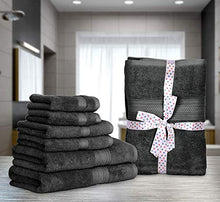 Load image into Gallery viewer, Utopia Towels 8 Piece Towel Set, 700 GSM, 2 Bath Towels, 2 Hand Towels and 4 Washcloths, Dark Grey
