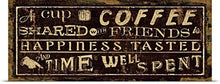Load image into Gallery viewer, GREATBIGCANVAS Entitled Coffee Quote III Poster Print, 90&quot; x 36&quot;, Multicolor
