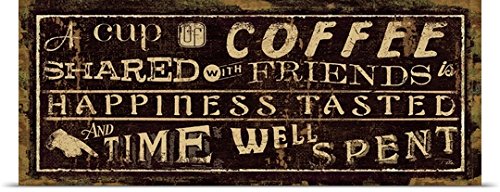 GREATBIGCANVAS Entitled Coffee Quote III Poster Print, 90
