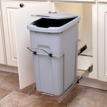 Load image into Gallery viewer, Soft Close, Bottom Mount Waste Bins with Handle, Similar To # Febsc12 1 50Wh 50 Qt White 11-3/8&quot; W X 20-1/8&quot; D X 22-7/8&quot; H Ch

