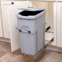 Soft Close, Bottom Mount Waste Bins with Handle, Similar To # Febsc12 1 50Wh 50 Qt White 11-3/8