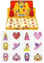 Load image into Gallery viewer, 12 packs of 12 Children Kids Girls Princess Temporary Tattoos Party Bag Loot Pinnata Fillers 144 in Total
