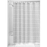 InterDesign Vivian Fabric Shower Curtain, Black/White