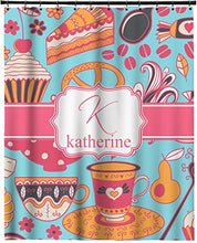 Load image into Gallery viewer, YouCustomizeIt Dessert &amp; Coffee Extra Long Shower Curtain - 70&quot;x84&quot; (Personalized)
