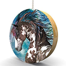 Load image into Gallery viewer, Horse Universe Hardwood Oak Fan/Light Pull
