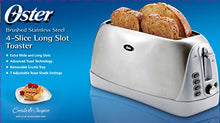 Load image into Gallery viewer, Oster Long Slot 4-Slice Toaster, Stainless Steel (TSSTTR6330-NP)

