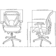 Load image into Gallery viewer, Lorell Mesh Seat Mid-Back Management Chair, Black
