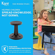 Load image into Gallery viewer, Kore Kids Wobble Chair - Flexible Seating Stool for Classroom &amp; Elementary School, ADD/ADHD - Made in The USA - Age 6-7, Grade 1-2, Black (14in)
