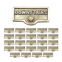 25 Switch Plate Tags DOWNSTAIRS Name Signs Labels Brass | Renovator's Supply