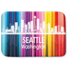 Load image into Gallery viewer, DiaNoche Designs Memory Foam Bath or Kitchen Mats by Angelina Vick - City II Seattle Washington, Large 36 x 24 in
