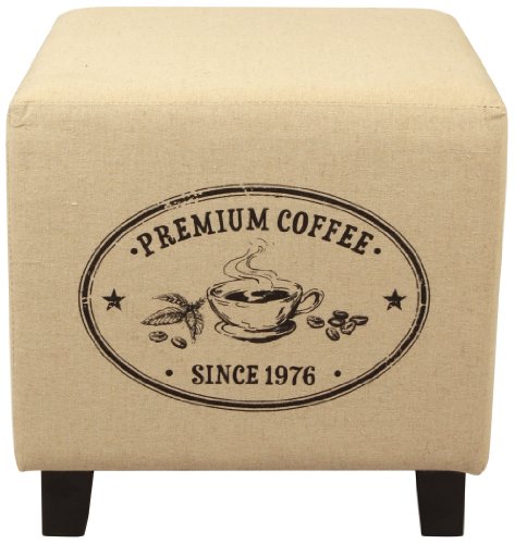 Lux Home Vintage Recycle Ottoman Footstool Coffee Pattern Design