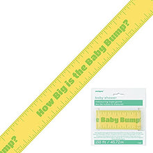 Load image into Gallery viewer, Unique 150ft Baby Shower Bump Measuring Tape Game, Multicolor, 5.75&quot; x 6.25&quot; -
