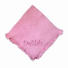 Load image into Gallery viewer, Fastasticdeal Delilah Girl Embroidered Embroidered Cotton Woven Pink Baby Blanket
