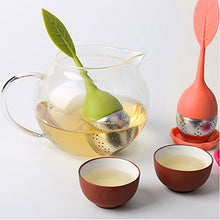Load image into Gallery viewer, CRIVERS 8pc Practical Loose Leaf Tea Infuser, Stainless Steel Tea Strainer &amp; Tea Steeper &amp; Teapot With Long Silicone Leaf Shape Handle
