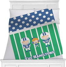 Load image into Gallery viewer, YouCustomizeIt Football Minky Blanket - Toddler/Throw - 60&quot;x50&quot; - Single Sided (Personalized)

