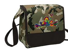 Load image into Gallery viewer, Camo Peace Frogs Lunch Bag Shoulder Peace Frog Lunch Boxes
