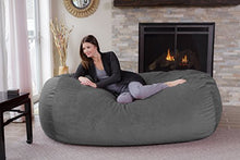 Load image into Gallery viewer, Chill Sack Bean Bag Chair: Huge 7.5&#39; Memory Foam Furniture Bag and Large Lounger - Big Sofa with Soft Micro Fiber Cover - Grey Pebble
