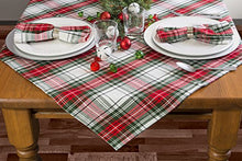 Load image into Gallery viewer, DII Christmas Plaid Square Tablecloth, 100% Cotton with 1/2&quot; Hem, 60x84&quot; - Seats 6 to 8

