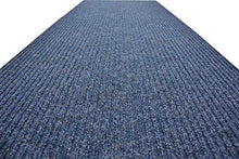 Load image into Gallery viewer, Tough Collection Custom Size Roll Runner Blue 27 in or 36 in Wide x Your Length Choice Slip Resistant Rubber Back Area Rugs and Runners (Blue, 36 in x 10 ft)
