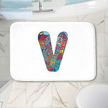 Load image into Gallery viewer, DiaNoche Designs Memory Foam Bath or Kitchen Mats by Dora Ficher - Letter V, Large 36 x 24 in
