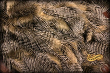 Load image into Gallery viewer, Fur Accents Brown Feather Faux Fur Throw Blanket Plush with Cuddle Fur Lining 5&#39;x6&#39;
