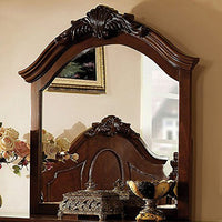 Benjara, Brown Traditional Style Wooden Mirror