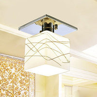 Water Cube Crystal Ceiling Light For Corridors Hallways Porches by 24/7 store