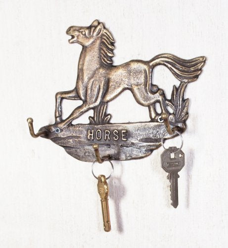 set of 2 pieces, Decorative Brass Horse Wall-mount Hanger, Wall Hanger, Key Hanger, Key Hook