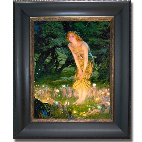 Midsummer Eve by Edward Hughes Premium Black & Gold Framed Canvas (Ready-to-Hang)