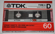 Load image into Gallery viewer, TDK D60 vintage audio cassette tape 1986
