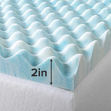 Load image into Gallery viewer, Zinus 2 Inch Swirl Gel Memory Foam Convoluted Mattress Topper / Cooling, Airflow Design / CertiPUR-US Certified, King
