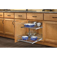 Load image into Gallery viewer, Rev A Shelf 5 Wb2 1822 Cr 18 X 22 Inch Two Tier Kitchen Organization Cabinet Pull Out Storage Wire Ba
