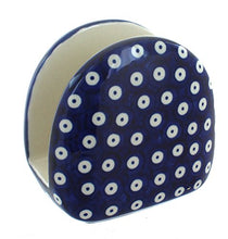 Load image into Gallery viewer, Blue Rose Polish Pottery Dots Napkin Holder
