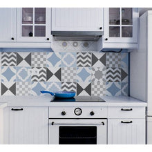 Load image into Gallery viewer, Geometric Tile Stencil Set - Cement Tile Stencils - DIY Faux Tiles - Reusable Stencils for Home Makeover (Medium)
