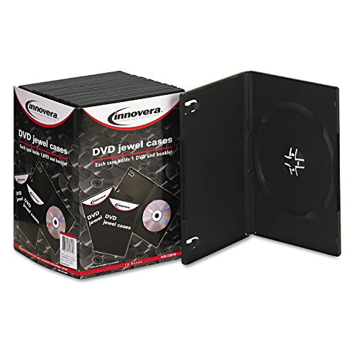 Innovera 72810 Standard DVD Case Black 10/Pack