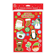Load image into Gallery viewer, 2 A4 SHEETS OF CHRISTMAS BUBBLE STICKERS - 9590
