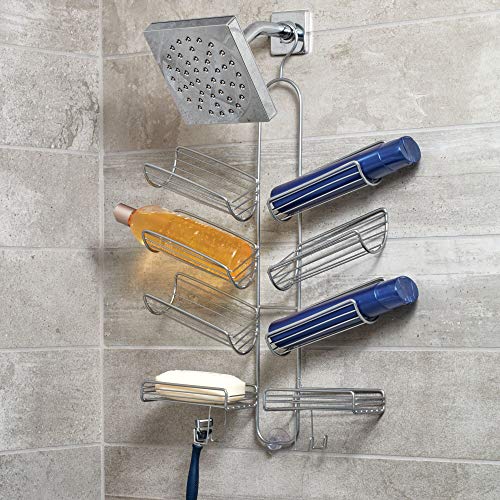 iDesign Circlz Plastic Hanging Shower Caddy, Extra Space for Shampoo,  Conditioner, and Soap with Hooks for