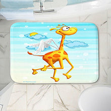 Load image into Gallery viewer, DiaNoche Designs Memory Foam Bath or Kitchen Mats by Tooshtoosh - Fly Giraffe Fly, Large 36 x 24 in
