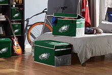 Load image into Gallery viewer, Franklin Sports NFL Philadelphia Eagles Folding Storage Footlocker Bins - Official NFL Team Storage Organizers - Collapsible Containers - Small
