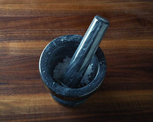 Load image into Gallery viewer, Fox Run 3839 Marble Mortar &amp; Pestle, 3.5 x 4.5 x 4.75 inches, Black

