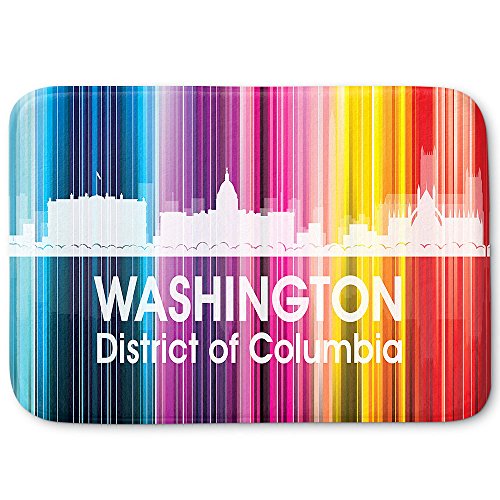 DiaNoche Designs Memory Foam Bath or Kitchen Mats by Angelina Vick - City II Washington DC, Large 36 x 24 in