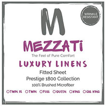 Load image into Gallery viewer, Mezzati Luxury Fitted Sheet - Soft and Comfortable 1800 Prestige Collection - Brushed Microfiber Bedding (White, Queen Size)
