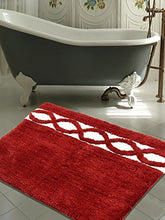 Load image into Gallery viewer, WARISI - Wave Collection - Microfiber Area, Bedroom Bathroom Rug, 34 x 21 inches (Cabernet)
