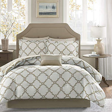 Load image into Gallery viewer, Madison Park MPE10-128 Essentials Merritt Complete Bed and Sheet Set Full Taupe
