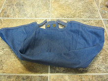 Load image into Gallery viewer, Longaberger Cake Basket Liner Denim Fabric Over Edge Style
