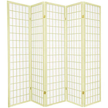 Load image into Gallery viewer, Oriental Furniture 6 ft. Tall Window Pane - Special Edition - Ivory - 5 Panels
