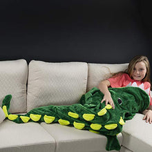 Load image into Gallery viewer, Cozy Crocodile Animal Tail Blanket for Kids Soft and Comfortable Kids Sleeping Bag Sleep Sacks Blankets for Movie Night, Sleepovers, Camping and More - Fits Boys and Girls Ages 3 - 13 Years
