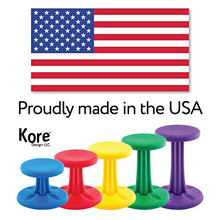 Load image into Gallery viewer, Kore Kids Junior Wobble Chair - Flexible Seating Stool for Classroom, Elementary School, ADD/ADHD - Made in The USA - Junior- Age 8-9, Grade 3-4, Black (16in)

