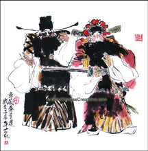 Load image into Gallery viewer, Chinese Art / Chinese Brush Paintings / Traditional Chinese Paintings - Chinese Painting Scroll - Chinese Opera
